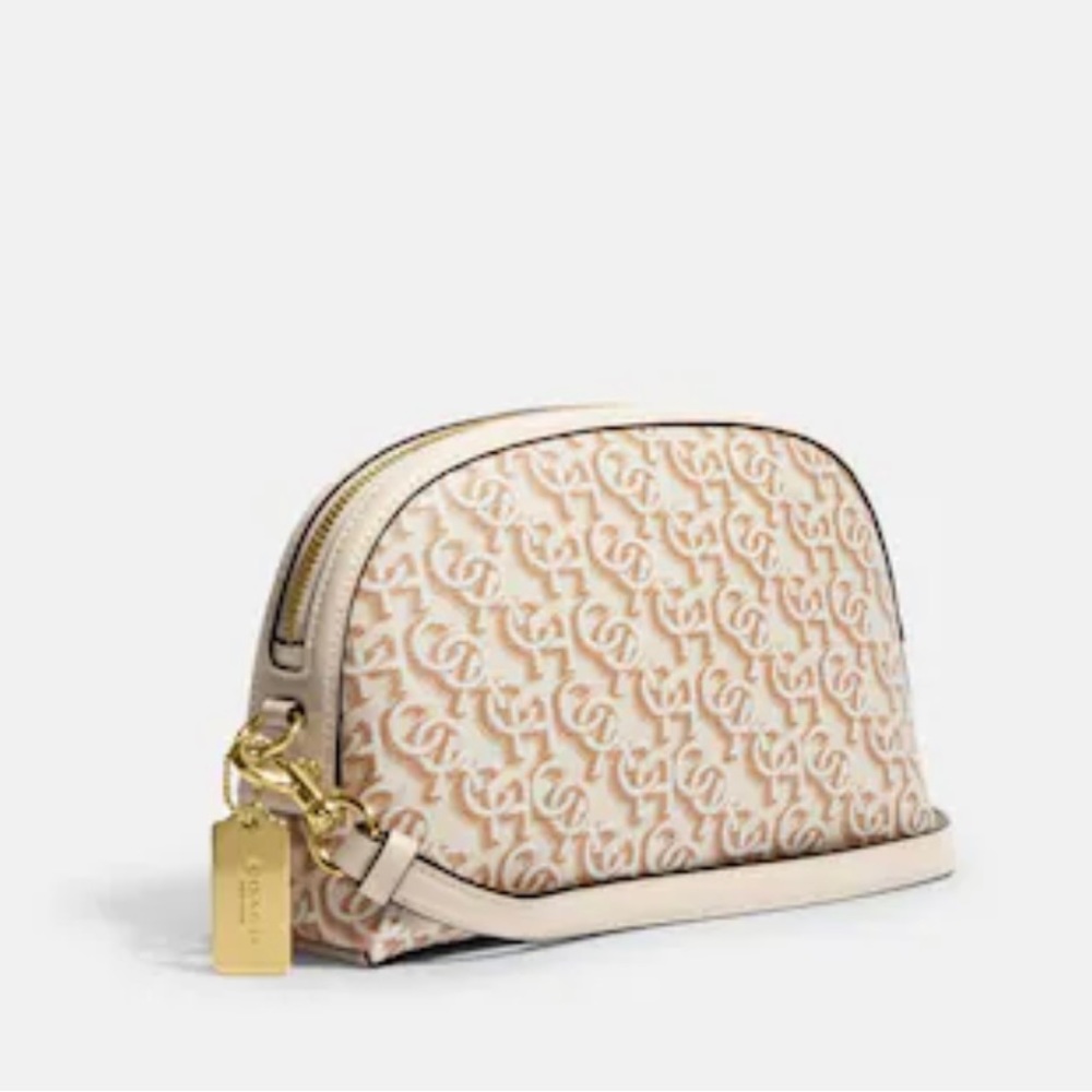 ❌SOLD❌RTC-NWT Coach Madi Crossbody Bag & Wallet Gold/Chalk Signature Monogra… - Picture 4 of 15